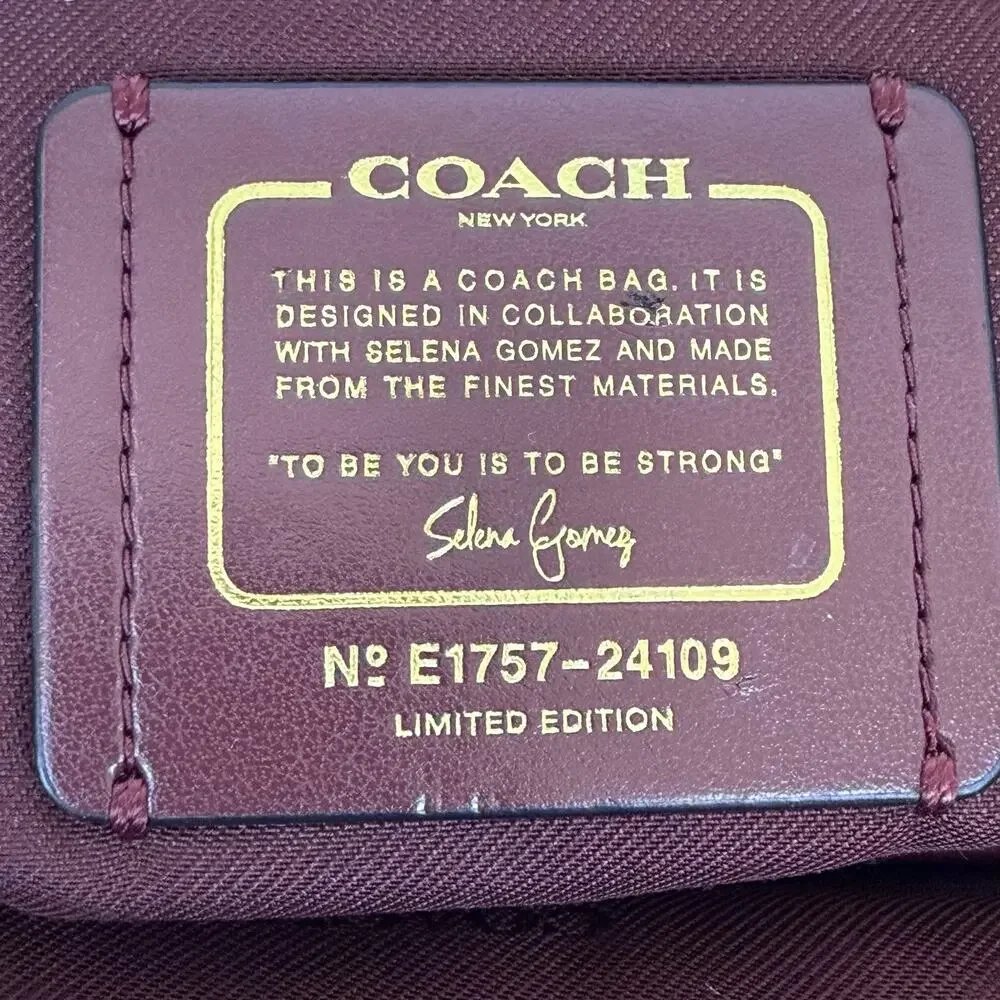 Coach Selena Gomez Grace Bag in Colorblock Leather Suede Satchel Tote 24109